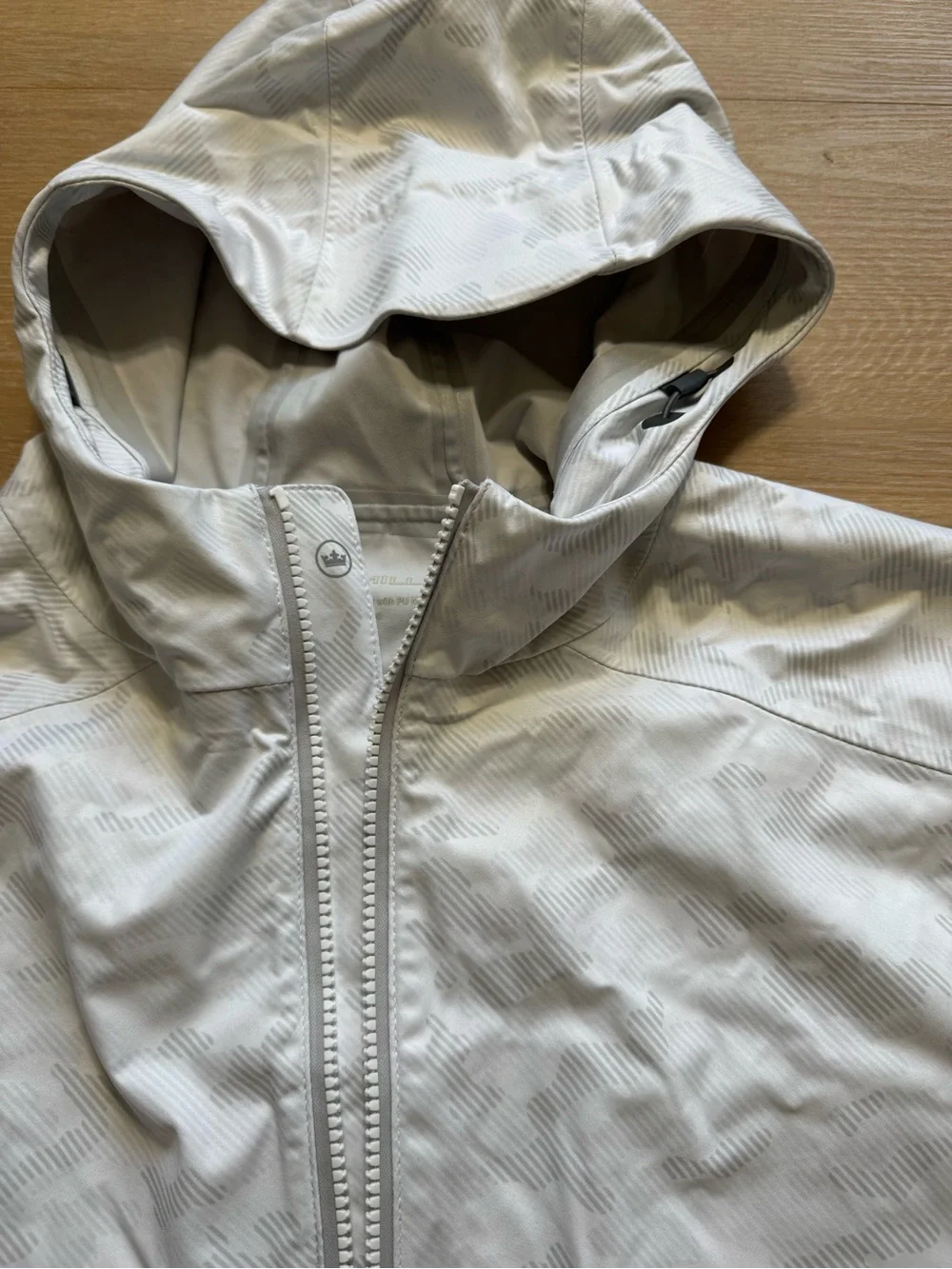 Peter Millar White Hooded Windbreaker Jacket - Picture 3 of 11